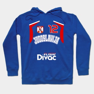 Vlade Divac Retro Yugoslavia Euro Basketball Fan Design Hoodie